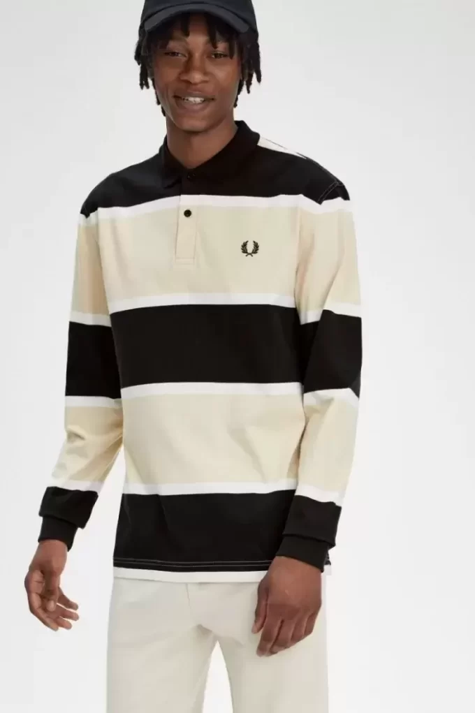 Tricou polo cu dungi relaxate pentru bărbați Tricou polo cu dungi relaxate pentru bărbați
