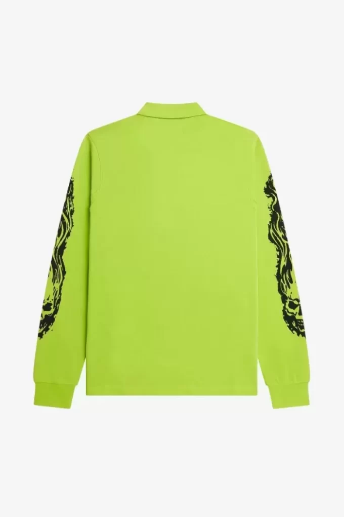 Tricou polo cu mânecă lungă și grafică Noongoons pentru bărbați Tricou polo cu mânecă lungă și grafică Noongoons pentru bărbați