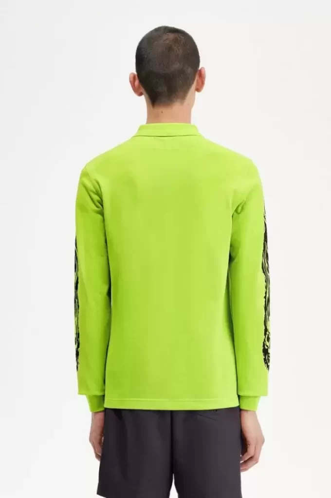 Tricou polo cu mânecă lungă și grafică Noongoons pentru bărbați Tricou polo cu mânecă lungă și grafică Noongoons pentru bărbați