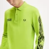 Tricou polo cu mânecă lungă și grafică Noongoons pentru bărbați Tricou polo cu mânecă lungă și grafică Noongoons pentru bărbați