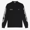 Tricou polo cu mânecă lungă și grafică Noongoons pentru bărbați Tricou polo cu mânecă lungă și grafică Noongoons pentru bărbați