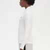 Tricou polo cu mânecă lungă și nervuri pentru femei Tricou polo cu mânecă lungă și nervuri pentru femei