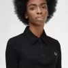 Tricou polo cu mânecă lungă și nervuri pentru femei Tricou polo cu mânecă lungă și nervuri pentru femei