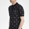 Tricou polo geometric pentru bărbați Tricou polo geometric pentru bărbați