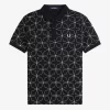 Tricou polo geometric pentru bărbați Tricou polo geometric pentru bărbați
