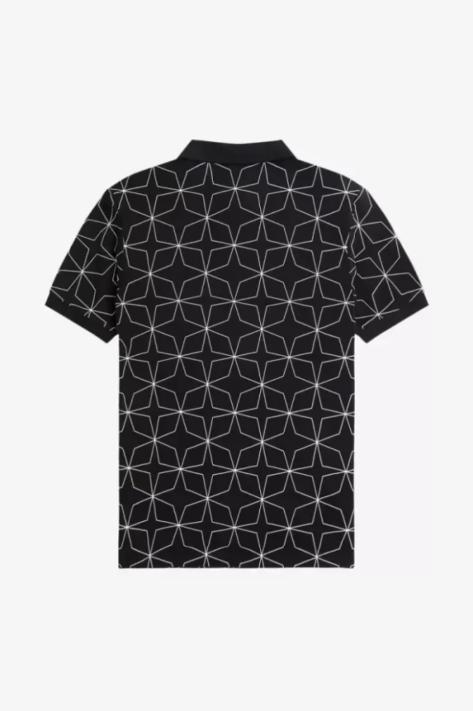 Tricou polo geometric pentru bărbați Tricou polo geometric pentru bărbați