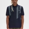 Tricou polo pentru bărbați cu dungi glitch Tricou polo pentru bărbați cu dungi glitch