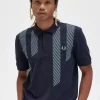 Tricou polo pentru bărbați cu dungi glitch Tricou polo pentru bărbați cu dungi glitch