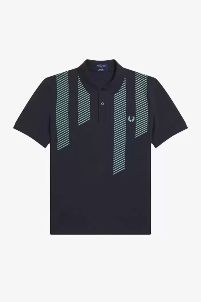 Tricou polo pentru bărbați cu dungi glitch Tricou polo pentru bărbați cu dungi glitch