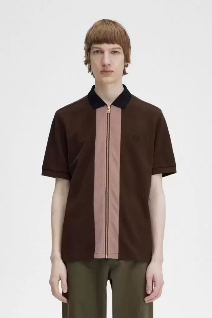 Tricou polo pentru bărbați cu fermoar Tricou polo pentru bărbați cu fermoar
