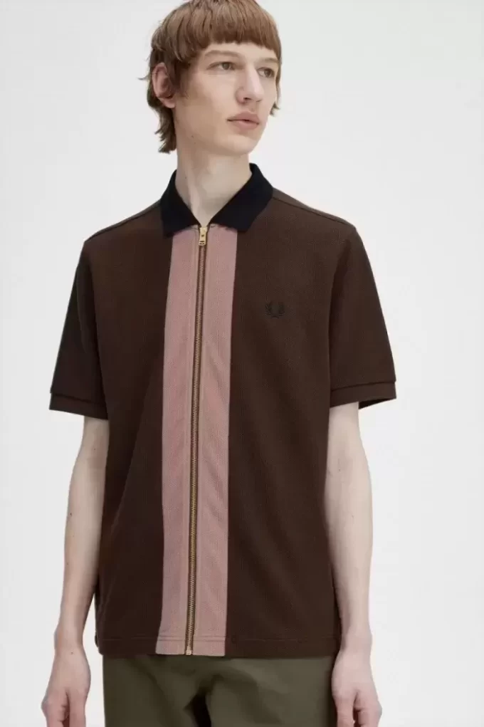 Tricou polo pentru bărbați cu fermoar Tricou polo pentru bărbați cu fermoar