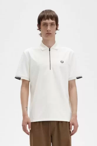 Tricou polo pentru bărbați cu fermoar pe jumătate