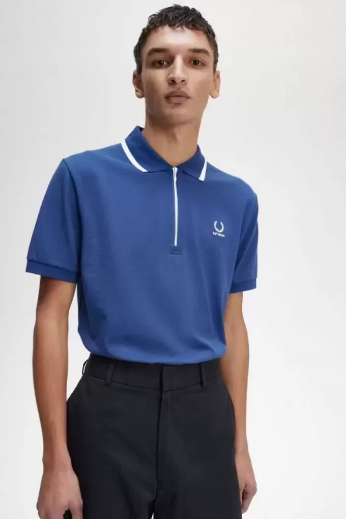 Tricou polo pentru bărbați cu fermoar pe jumătate Tricou polo pentru bărbați cu fermoar pe jumătate