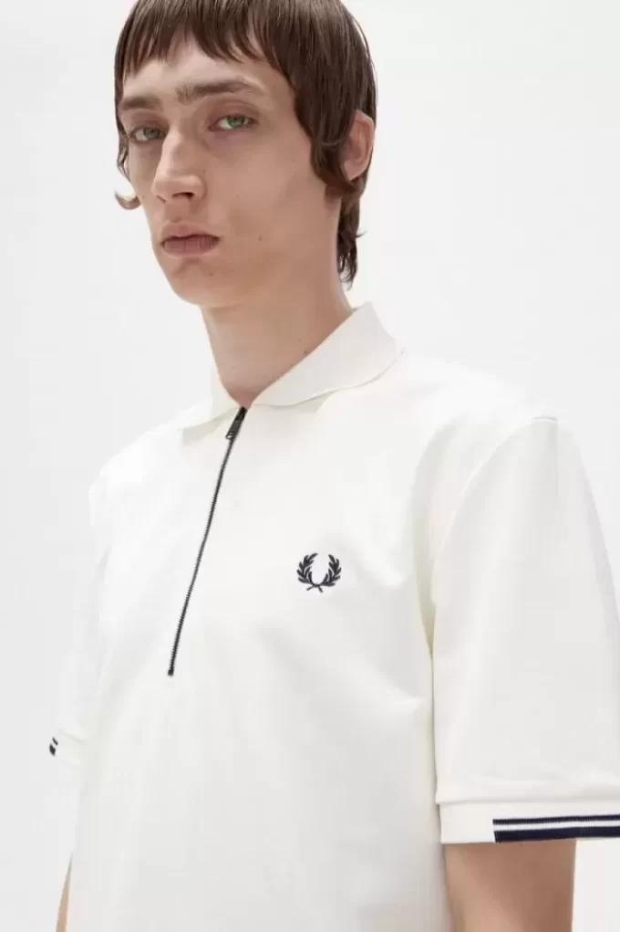 Tricou polo pentru bărbați cu fermoar pe jumătate Tricou polo pentru bărbați cu fermoar pe jumătate