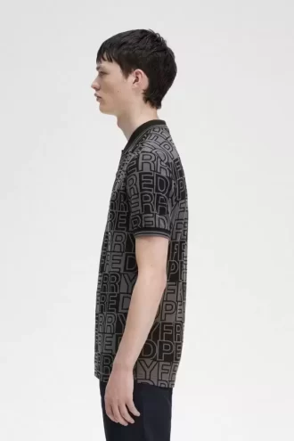 Tricou polo pentru bărbați cu grafică blocată Tricou polo pentru bărbați cu grafică blocată