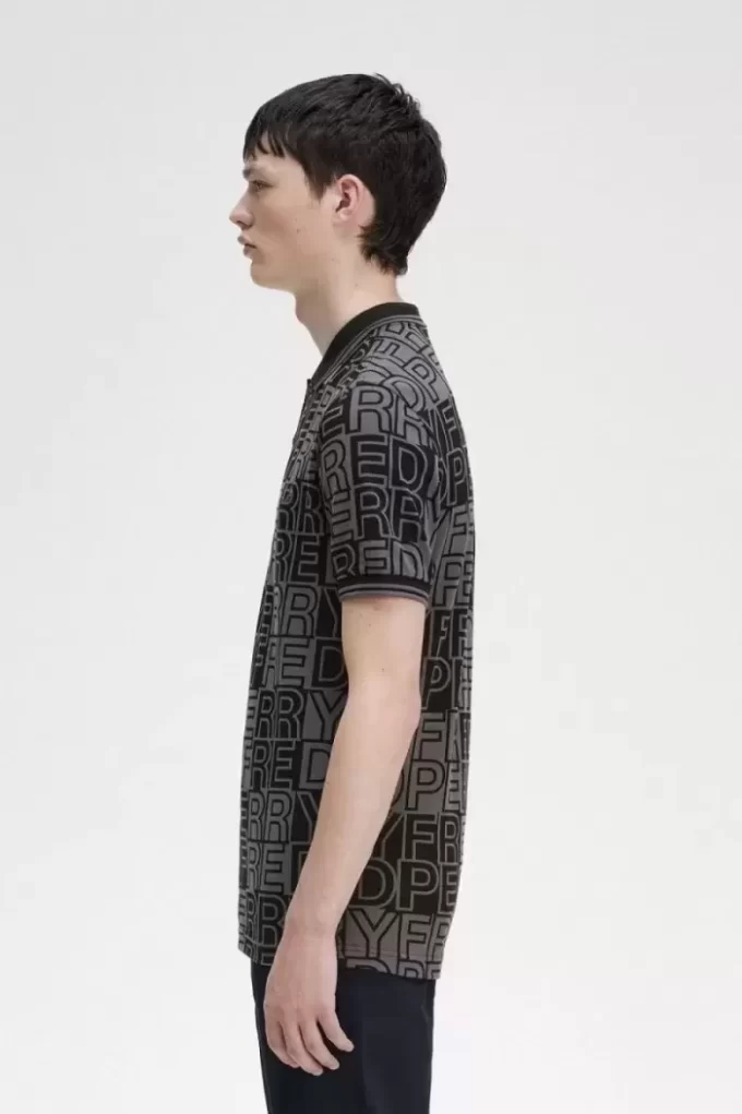 Tricou polo pentru bărbați cu grafică blocată Tricou polo pentru bărbați cu grafică blocată