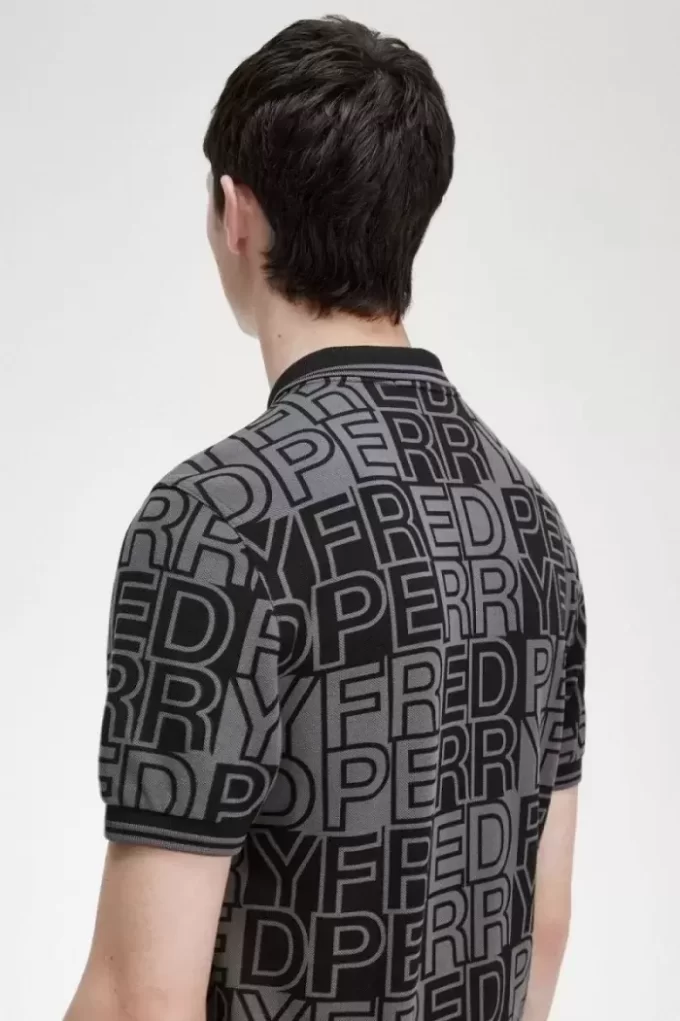 Tricou polo pentru bărbați cu grafică blocată Tricou polo pentru bărbați cu grafică blocată