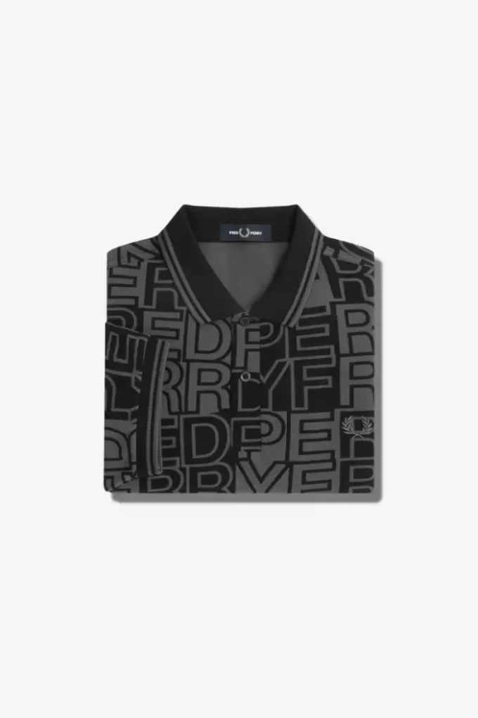 Tricou polo pentru bărbați cu grafică blocată Tricou polo pentru bărbați cu grafică blocată