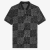 Tricou polo pentru bărbați cu grafică blocată Tricou polo pentru bărbați cu grafică blocată