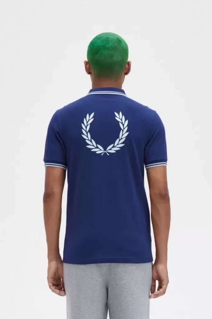 Tricou polo pentru bărbați cu grafică în spate Tricou polo pentru bărbați cu grafică în spate