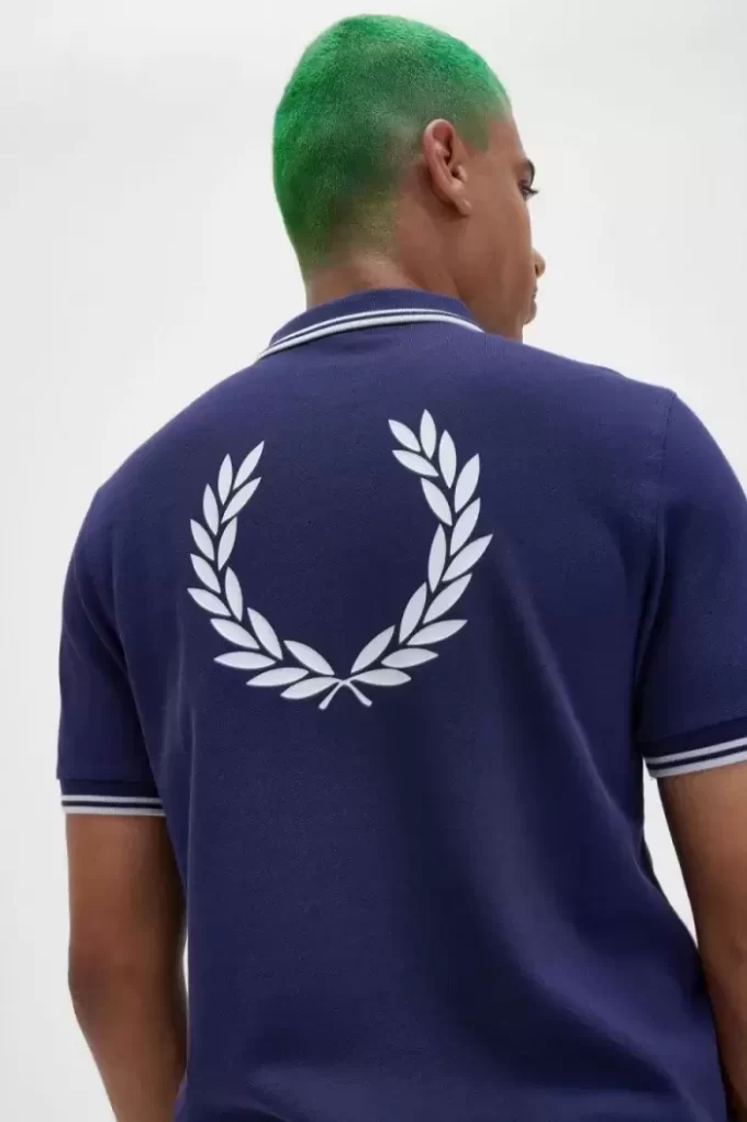 Tricou polo pentru bărbați cu grafică în spate Tricou polo pentru bărbați cu grafică în spate