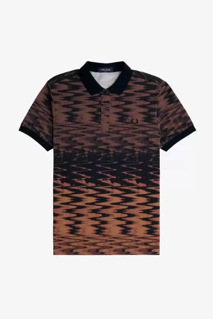 Tricou polo pentru bărbați cu grafică Wave Tricou polo pentru bărbați cu grafică Wave