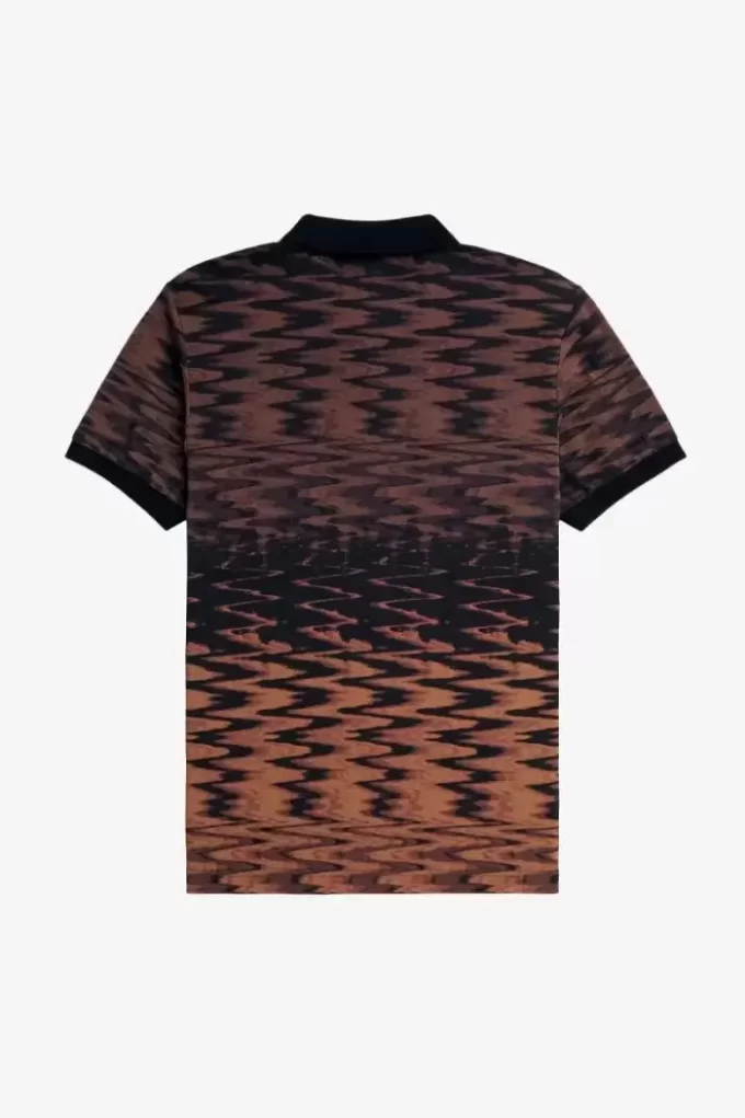 Tricou polo pentru bărbați cu grafică Wave Tricou polo pentru bărbați cu grafică Wave