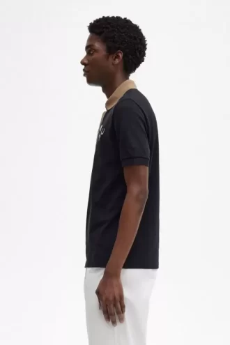 Tricou polo pentru bărbați cu guler contrastant Tricou polo pentru bărbați cu guler contrastant