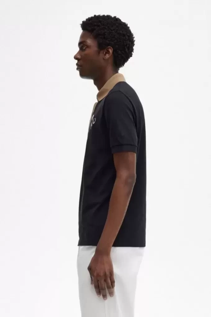 Tricou polo pentru bărbați cu guler contrastant Tricou polo pentru bărbați cu guler contrastant