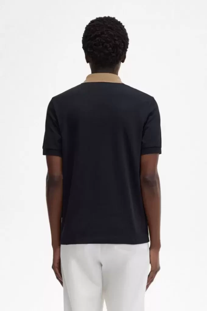 Tricou polo pentru bărbați cu guler contrastant Tricou polo pentru bărbați cu guler contrastant