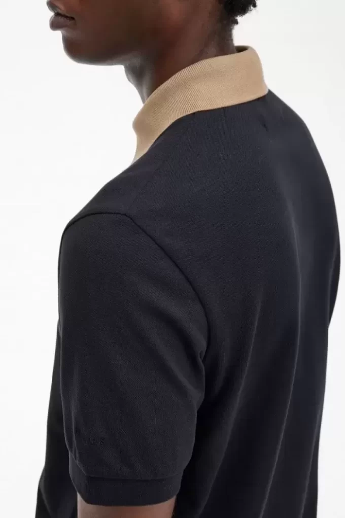 Tricou polo pentru bărbați cu guler contrastant Tricou polo pentru bărbați cu guler contrastant