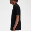 Tricou polo pentru bărbați cu guler cu fermoar și crep pique Tricou polo pentru bărbați cu guler cu fermoar și crep pique