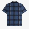 Tricou polo pentru bărbați cu guler fermoar și model tartan Glitch Tricou polo pentru bărbați cu guler fermoar și model tartan Glitch