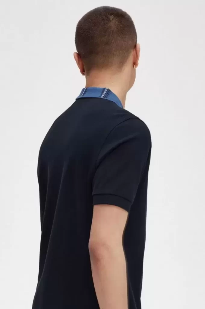 Tricou polo pentru bărbați cu guler grafic Tricou polo pentru bărbați cu guler grafic