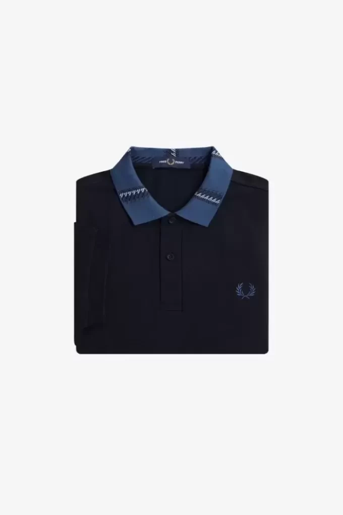Tricou polo pentru bărbați cu guler grafic Tricou polo pentru bărbați cu guler grafic