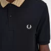 Tricou polo pentru bărbați cu guler în carouri Tricou polo pentru bărbați cu guler în carouri