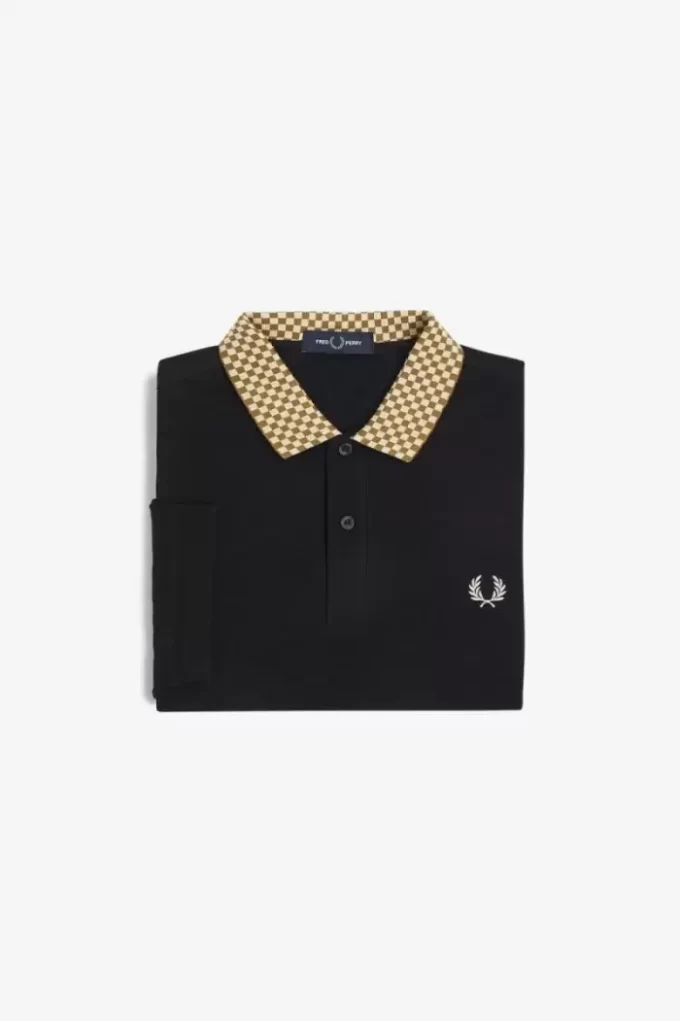 Tricou polo pentru bărbați cu guler în carouri Tricou polo pentru bărbați cu guler în carouri