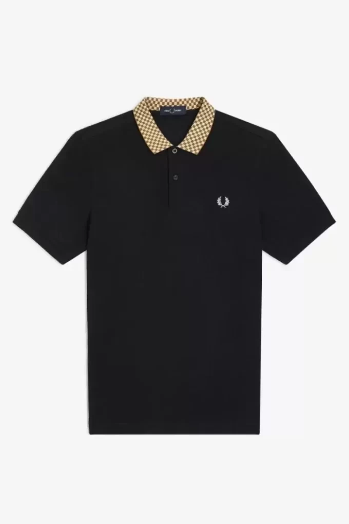 Tricou polo pentru bărbați cu guler în carouri Tricou polo pentru bărbați cu guler în carouri