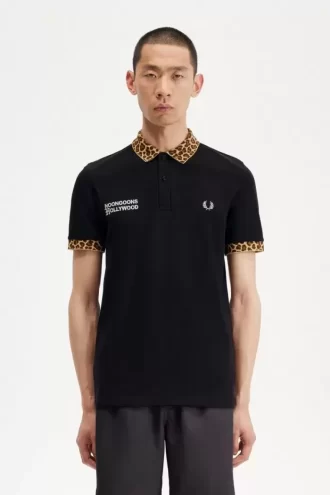 Tricou polo pentru bărbați cu imprimeu leopard Noongoons