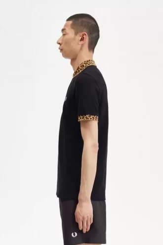 Tricou polo pentru bărbați cu imprimeu leopard Noongoons