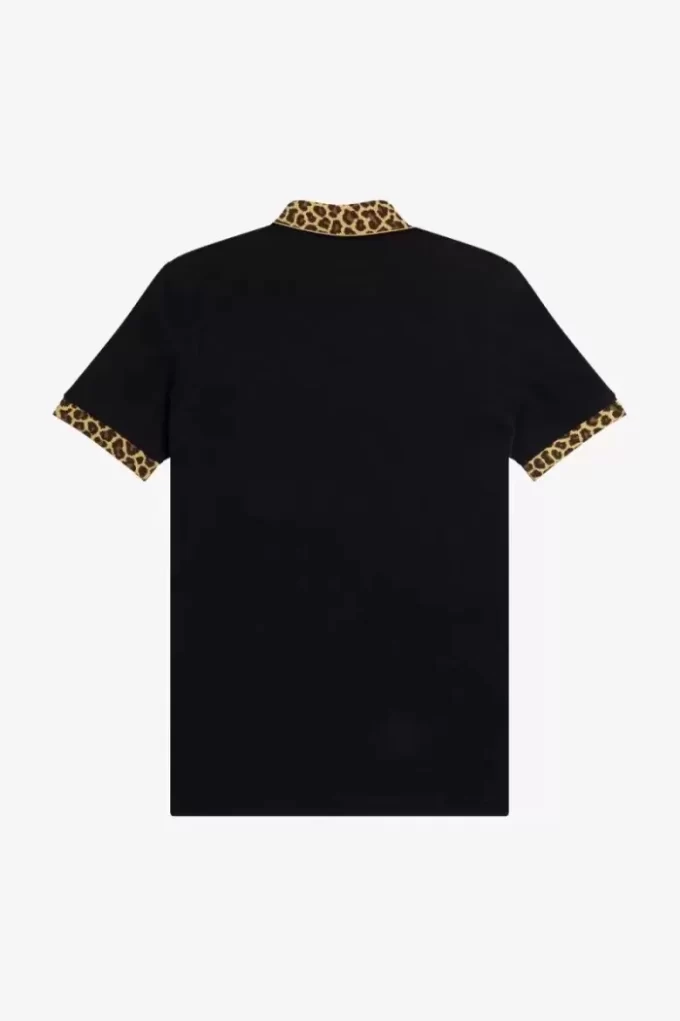 Tricou polo pentru bărbați cu imprimeu leopard Noongoons Tricou polo pentru bărbați cu imprimeu leopard Noongoons