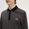 Tricou polo pentru bărbați cu imprimeu micro-chequerboard Tricou polo pentru bărbați cu imprimeu micro-chequerboard