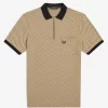 Tricou polo pentru bărbați cu imprimeu micro-chequerboard Tricou polo pentru bărbați cu imprimeu micro-chequerboard