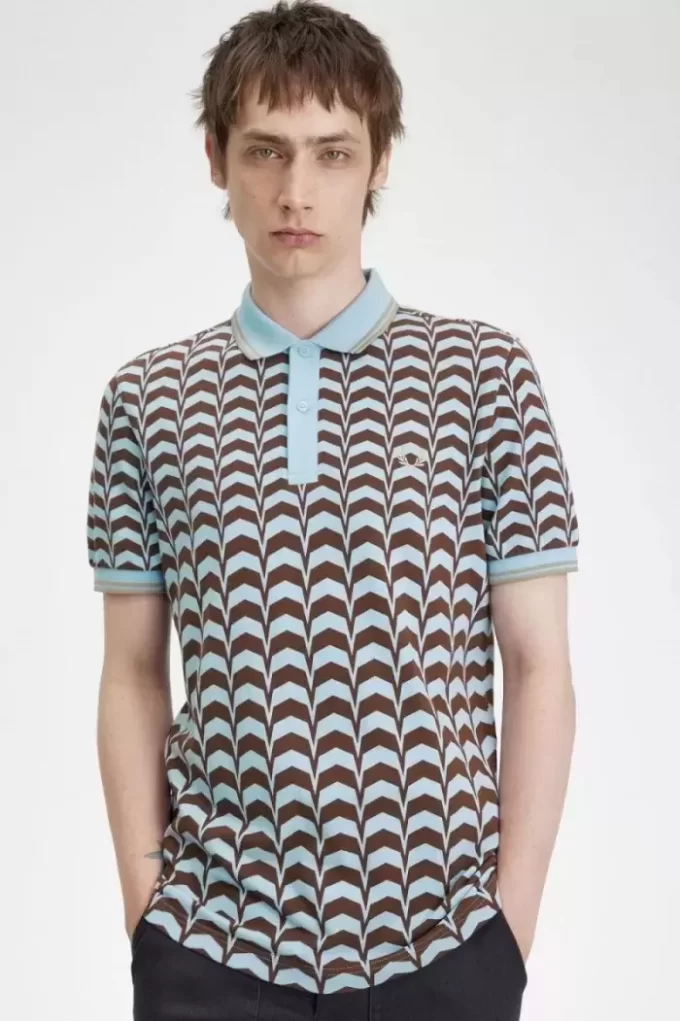 Tricou polo pentru bărbați cu imprimeu îndrăzneț Tricou polo pentru bărbați cu imprimeu îndrăzneț