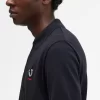 Tricou polo pentru bărbați cu mânecă imprimată Tricou polo pentru bărbați cu mânecă imprimată