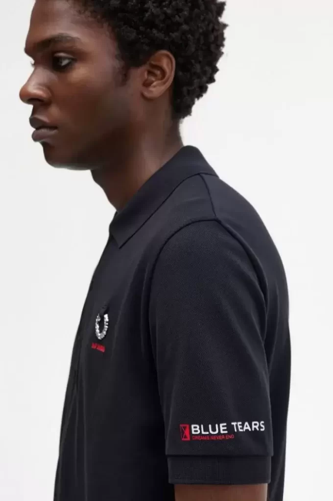 Tricou polo pentru bărbați cu mânecă imprimată Tricou polo pentru bărbați cu mânecă imprimată