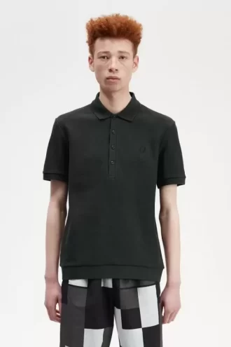 Tricou polo pentru bărbați din bumbac cu model fagure de miere Tricou polo pentru bărbați din bumbac cu model fagure de miere