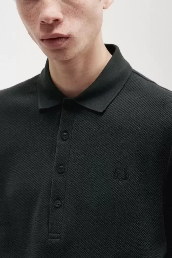 Tricou polo pentru bărbați din bumbac cu model fagure de miere Tricou polo pentru bărbați din bumbac cu model fagure de miere