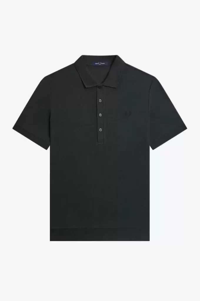 Tricou polo pentru bărbați din bumbac cu model fagure de miere Tricou polo pentru bărbați din bumbac cu model fagure de miere