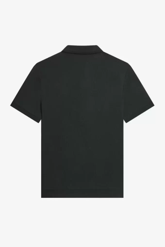 Tricou polo pentru bărbați din bumbac cu model fagure de miere Tricou polo pentru bărbați din bumbac cu model fagure de miere